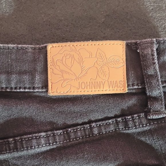 Johnny Was Laurena Black Cropped Baby Boot Jeans 32 - Picture 8 of 9